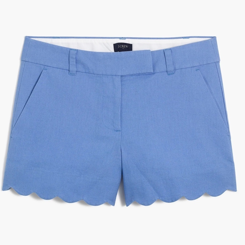 J. Crew • NWT Women's Blue Scalloped Shorts